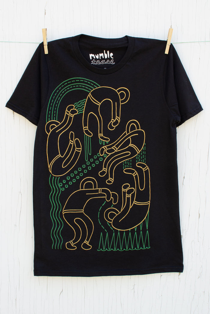 Wavy Guys - Black Men's T-shirt