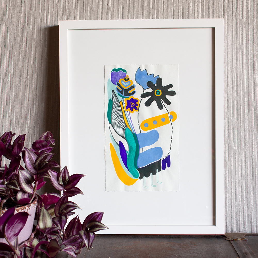 Abstracted Rooster - Original Painting