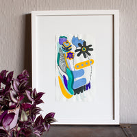 Abstracted Rooster - Original Painting