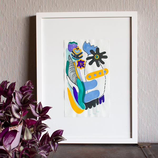 Abstracted Rooster - Original Painting