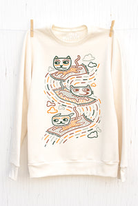 Carpet Cats - Cream Unisex Fleece Pullover
