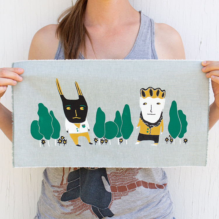 Too Close? - Silk-Screened Art Print on Fabric