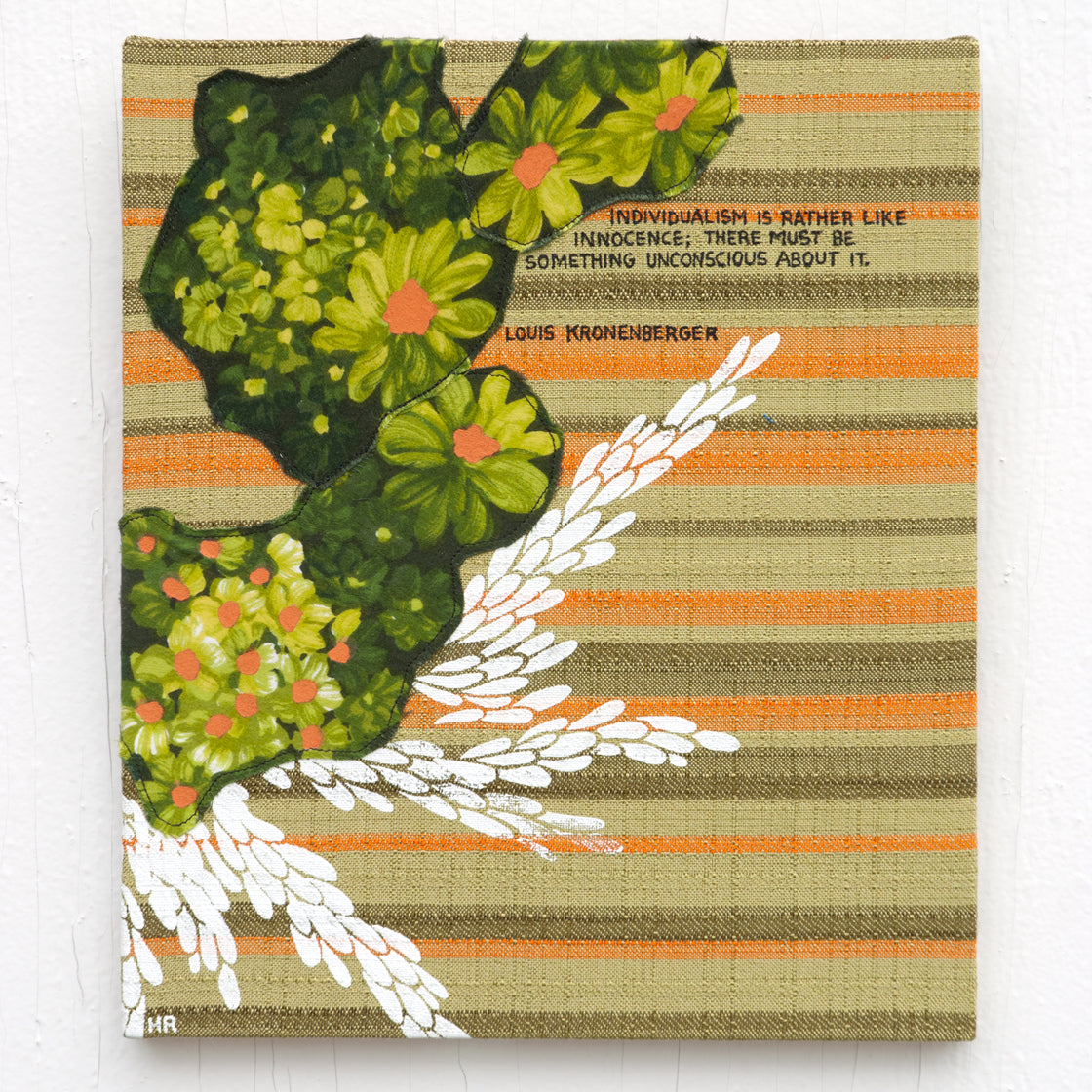 Individualism - Quotes on Fabric Art Hanging