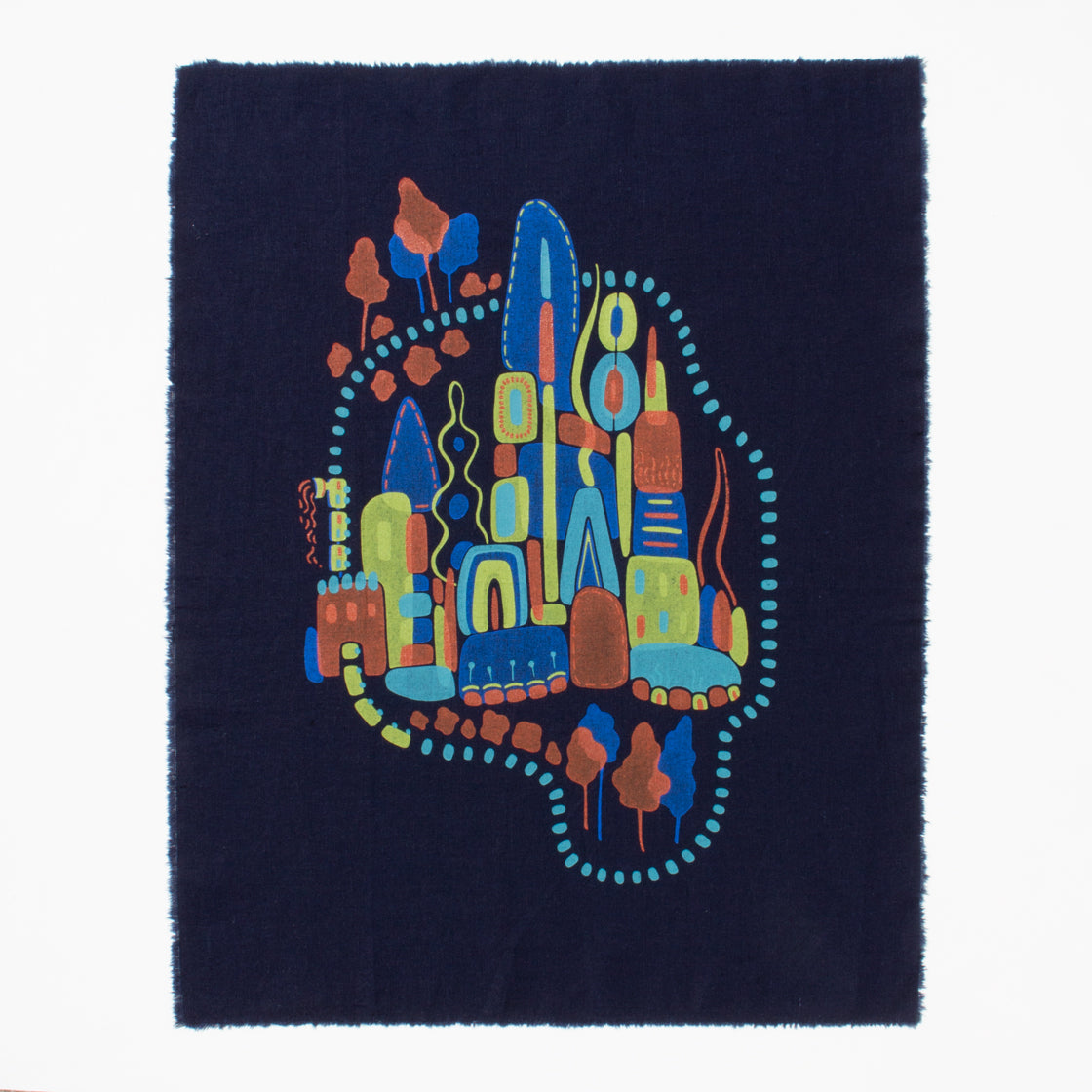 Imagination Station - Silk-Screened Art Print on Fabric