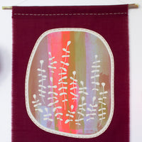 Ink Mix No.1 - Burgundy Fabric Wall Hanging