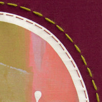 Ink Mix No.1 - Burgundy Fabric Wall Hanging