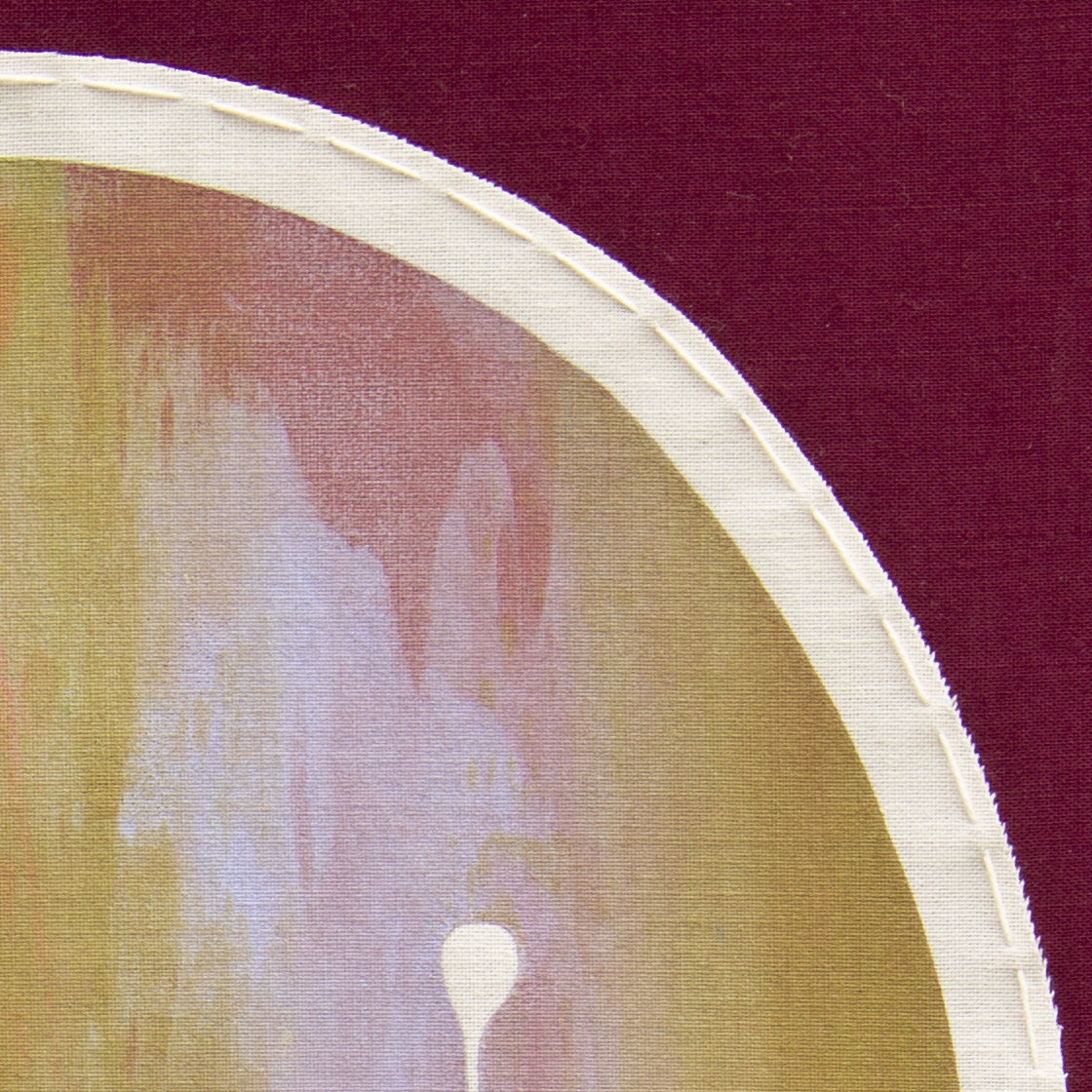 Ink Mix No.1 - Burgundy Fabric Wall Hanging