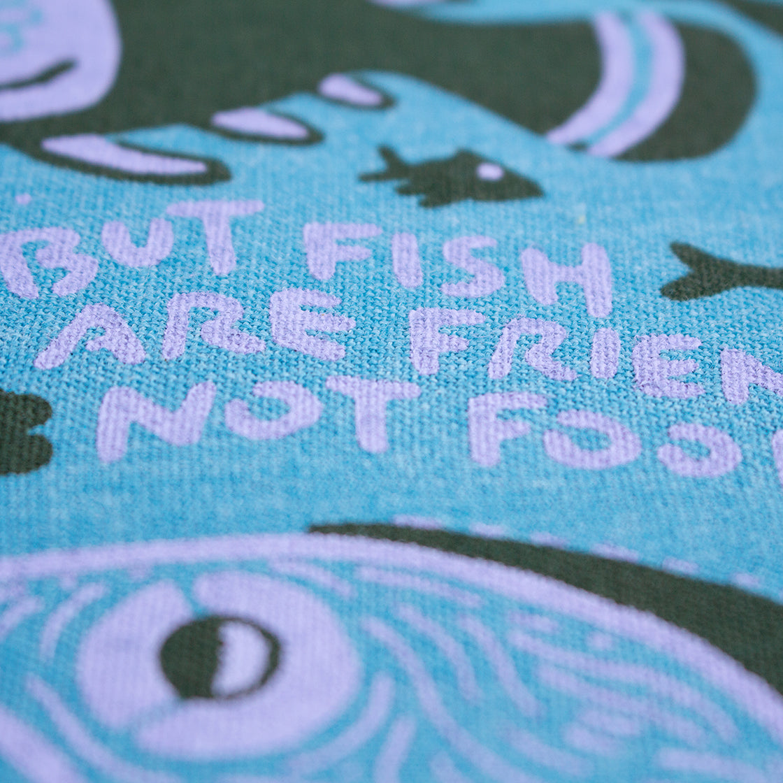 Please Do Not Feed the Microfiche - Silk-Screened Art Print on Fabric