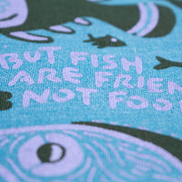 Please Do Not Feed the Microfiche - Silk-Screened Art Print on Fabric