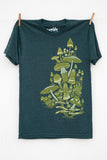 Mushrooms - Black Aqua Men's T-shirt