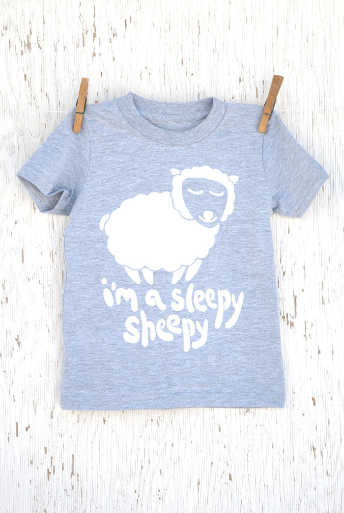 Sleepy Sheepy - Grey Kid's T-shirt