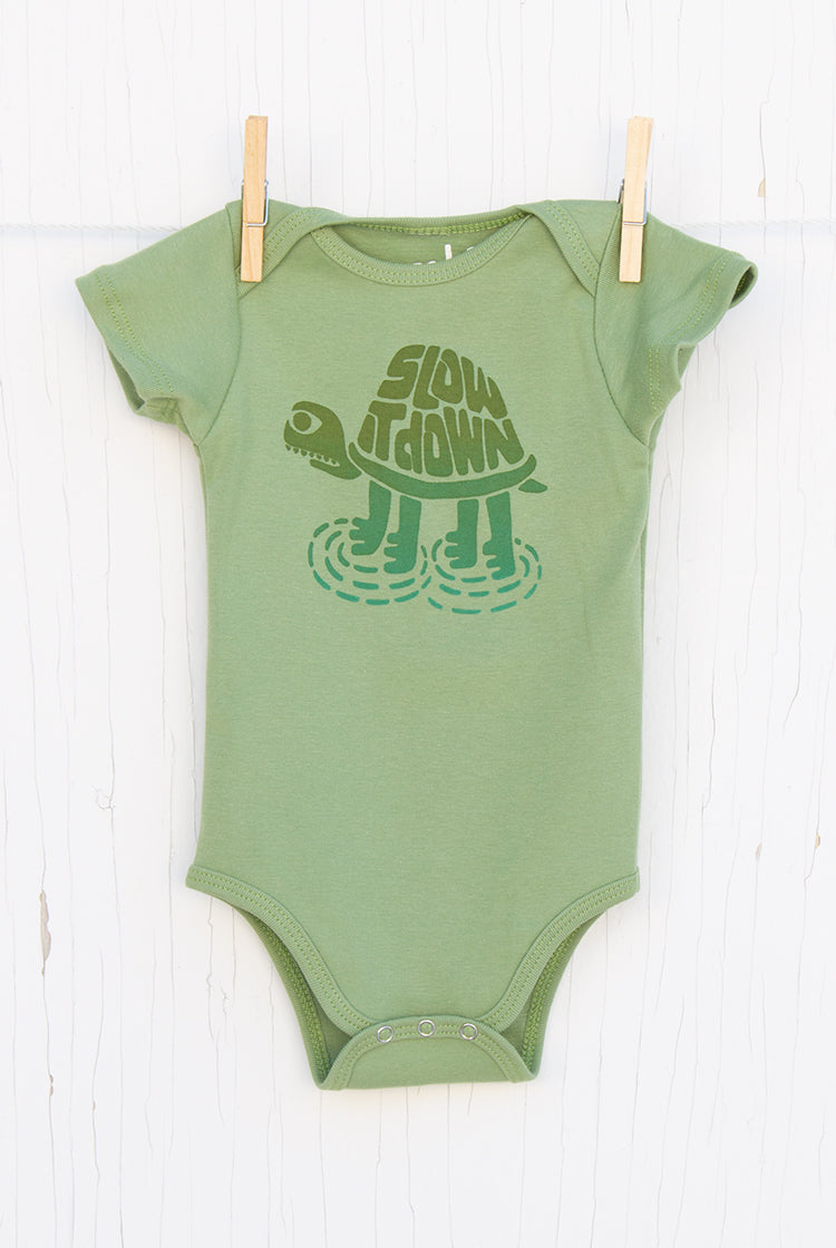 Slow It Down - Avocado Infant Onesie
