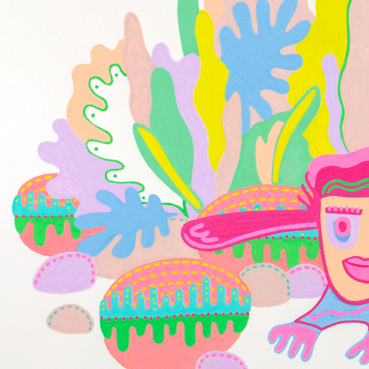 A Beached Mermaid Probably Needs a Sweater - Original Painting