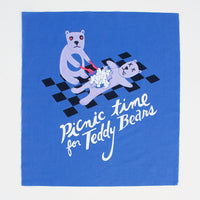 Cannibal Teddy Bear - Silk-Screened Art Print on Fabric