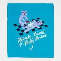 Cannibal Teddy Bear - Silk-Screened Art Print on Fabric