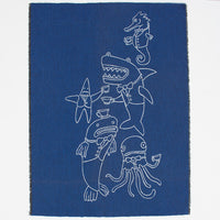 Underwater Tea Party - Silk-Screened Art Print on Fabric