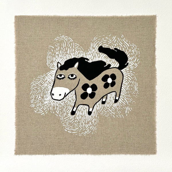 2026, Year of the Fire Horse - Screen-Printed Art Print on Fabric