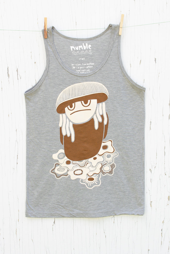 No-Fun-Guy - Grey Unisex Tank