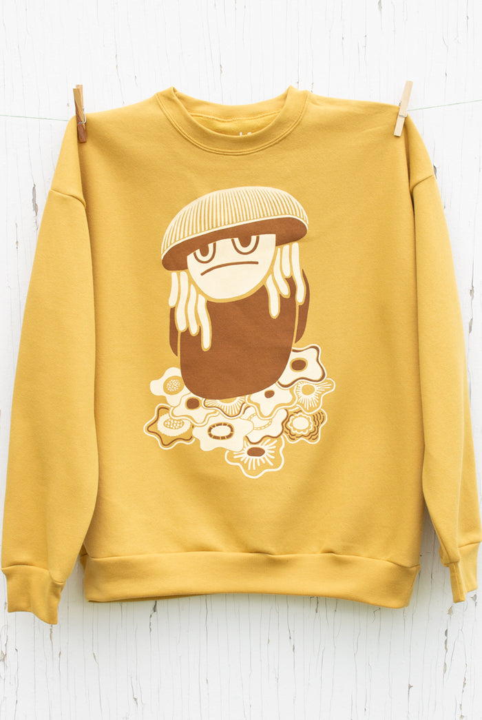 No-Fun-Guy - Mustard Yellow Unisex Pullover