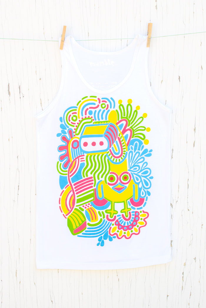 Robot Chicken - White Unisex Tank