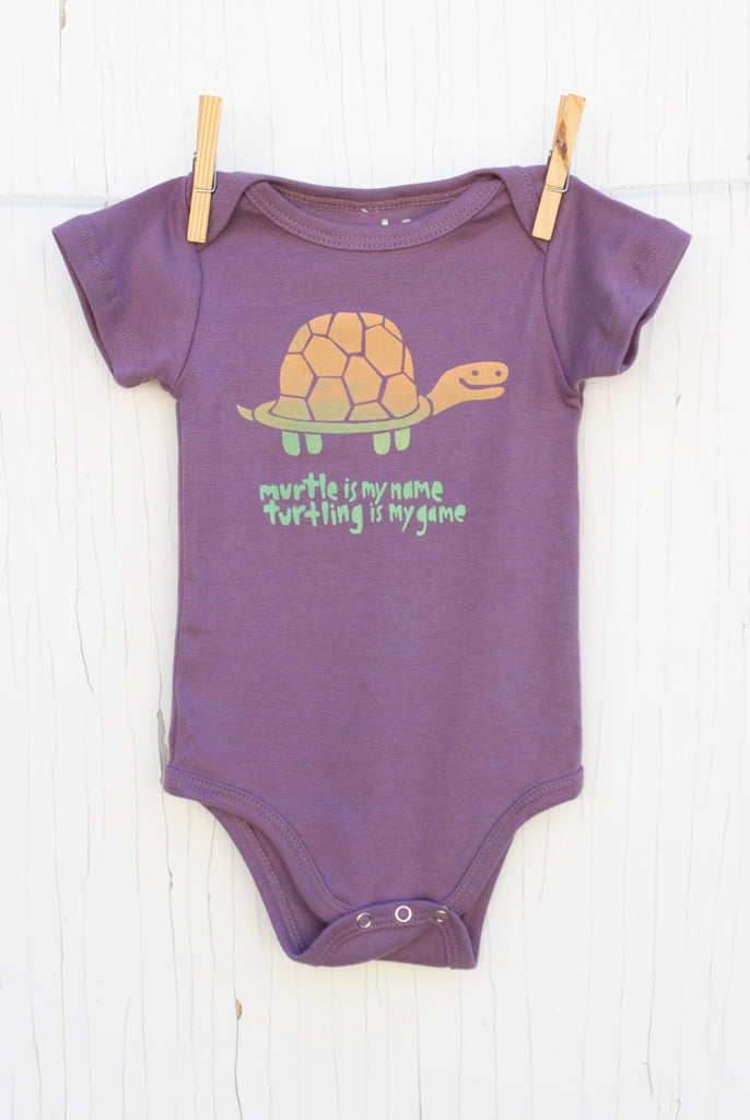 Murtle the Turtle - Lilac Infant Onesie