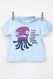 Sad Seven Armed Octopus - Light Blue Kid's T-shirt