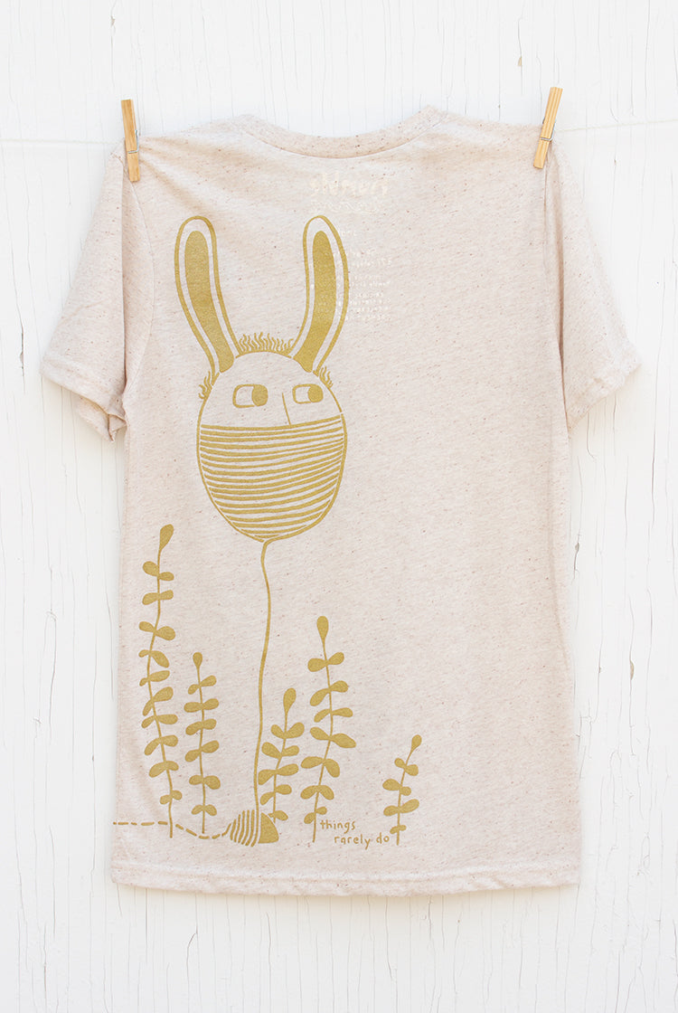 Scarf Bunnies - Oatmeal Unisex V-neck