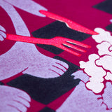 Cannibal Teddy Bear - Silk-Screened Art Print on Fabric